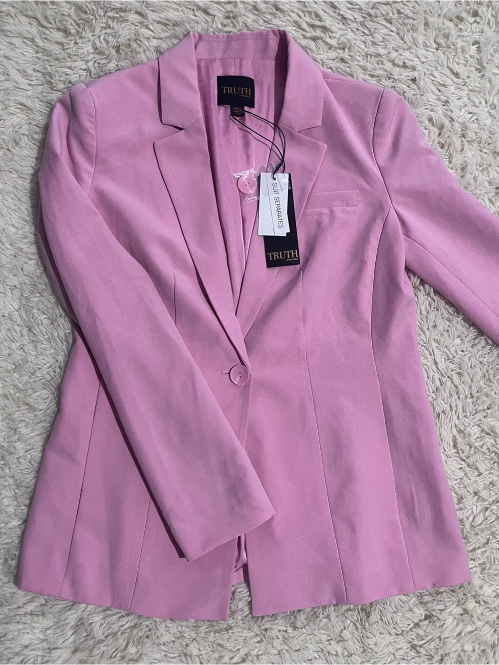 Truth Pastel Pink Single-Button Blazer